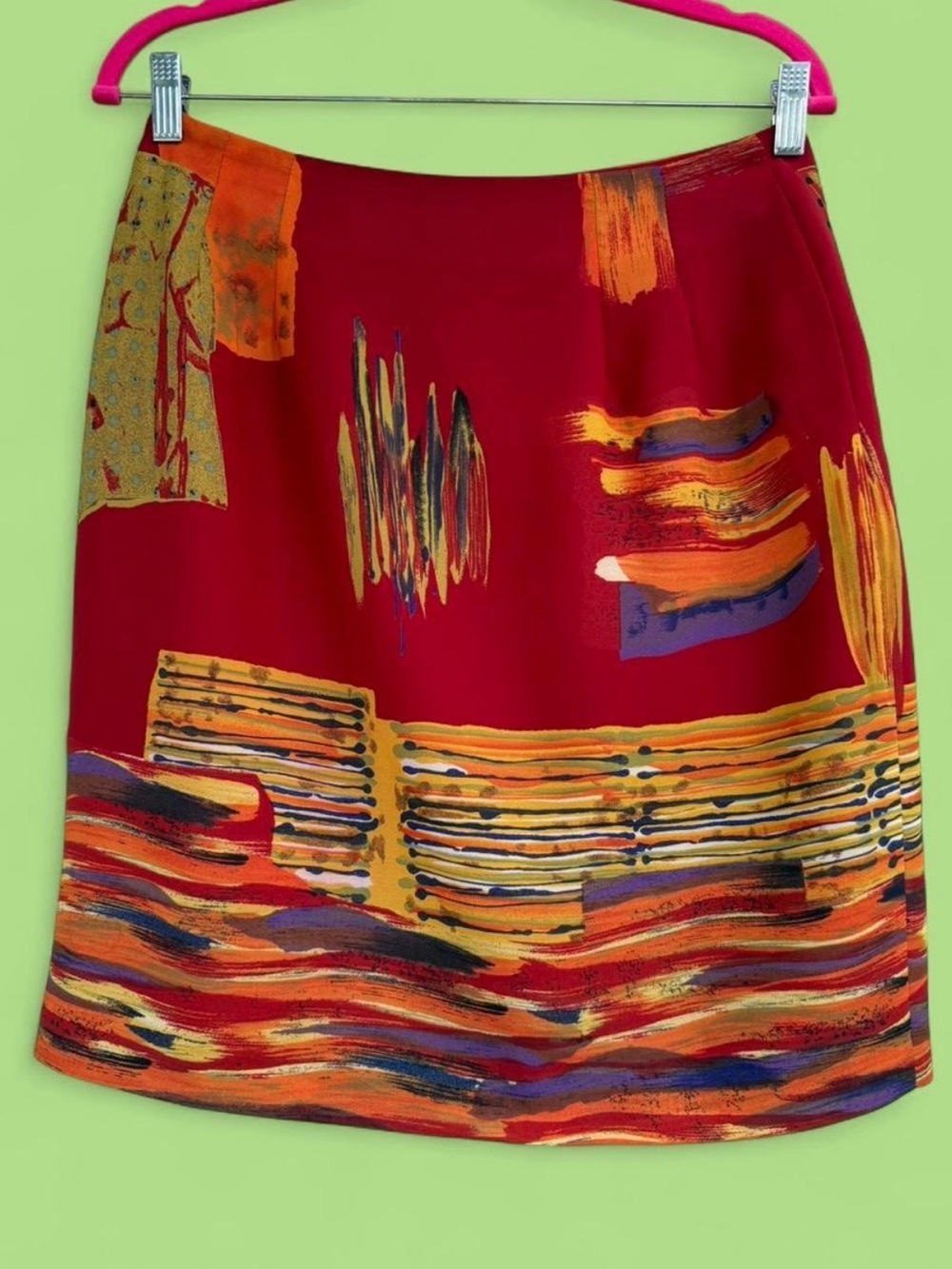 Kemp Red Abstract Two-Piece Set - Picture 6 of 7